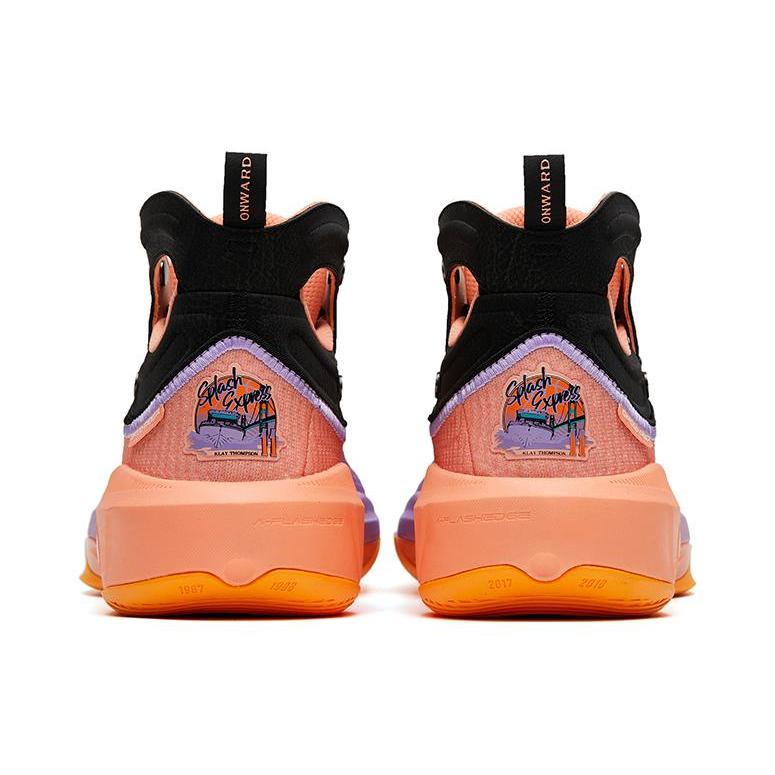New Anta KT8 Evening Glow Cushioning Anti Slip And Wear Resistant High Top Performance Basketball Shoes Orange Purple Black 112321101-6