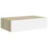 VidaXL Étagère à tiroir murale Chêne et blanc 40x23,5x10 cm MDF