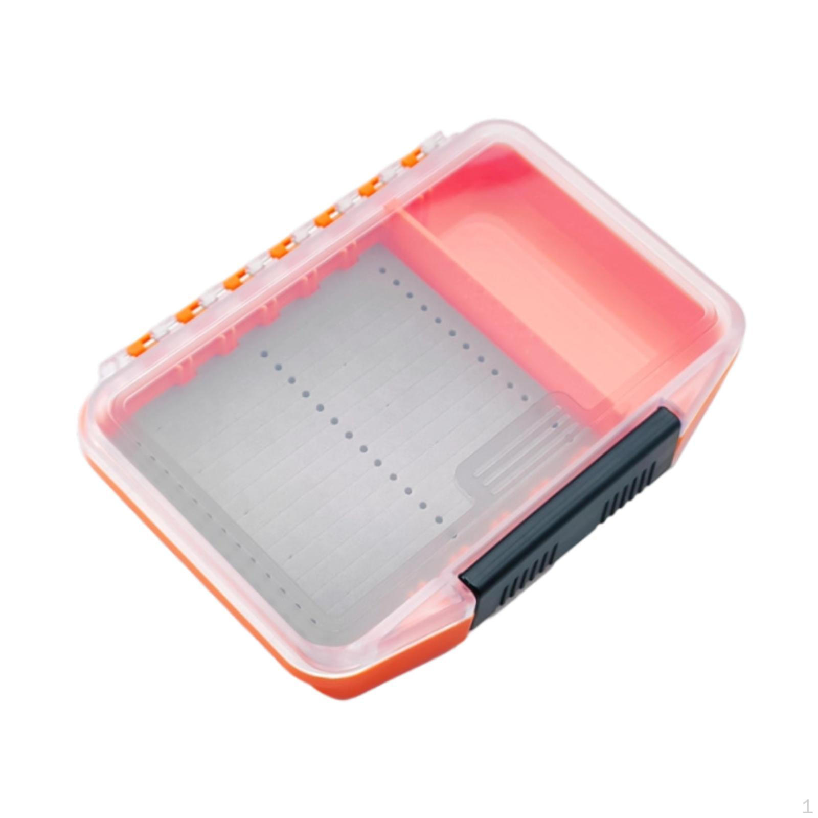 

Compact Fly Box for Storing Fishing Accessories, Transparent Lid, Lightweight And Portable Design, помаранчевий