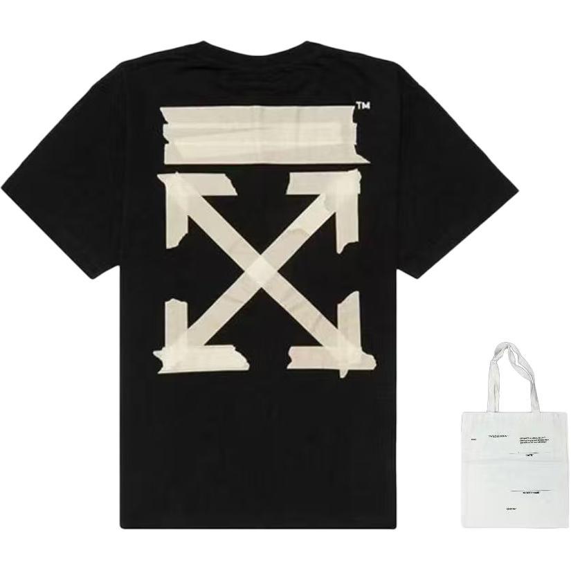 Off-White Bronzing arrow printing Unisex Black OMAA038G20JER0021048