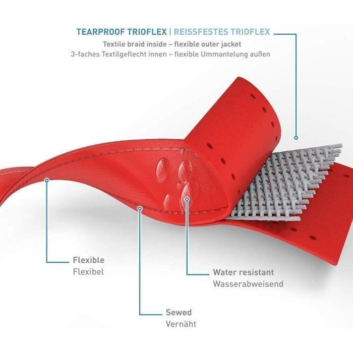 Laisse Extra Longue - PetTec - 5m - Résistante Aux Intempéries - Imperméable - Rouge