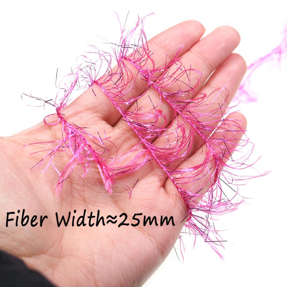 2M/Pack Predator Hackle Single-Sided Chenille Predator Hackle Fly Tying Material For Streamer Bodies Trout Pike Muskie Predators Fishing Lures
