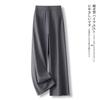 Gray High-Waisted Wide-Leg Suit Pants for Women - Spring/Autumn 2025 Trendy Casual Straight-Leg Style