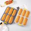 6 Cavity Bread Mould Food Grade Silicone Bake Tray Practical Silicone Baking Mold  DIY Kitchen