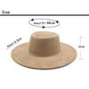 Women S Vintage Retro Wide Brim Suede Panama Fedora Hat