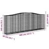 VidaXL 4x Arched Gabion Baskets Arched Gabion Cages Gabion Walls Garden Fences Terrace Outdoor 3145984