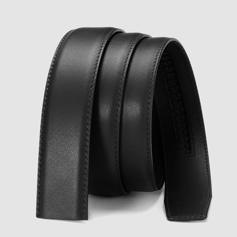 Men's Premium Cowhide Leather Belt with Automatic Pin Buckle