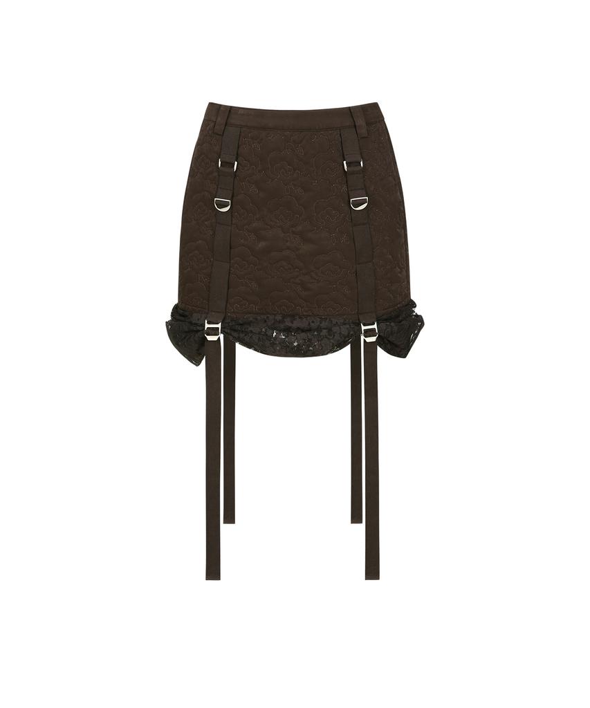 ADSB ANDERSSON BELL Embroidered Padded Skirt Apa764W(D/Brown)