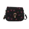 Small Fresh Cherry Printed Shoulder Messenger Bag Women's 2025 Autumn and Winter New Fashion Versatile Small Square Bag