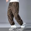 Plus Size 4XL-10XL Fashion Oversize Pants Men Clothes Casual Elastic Waist Long Trousers