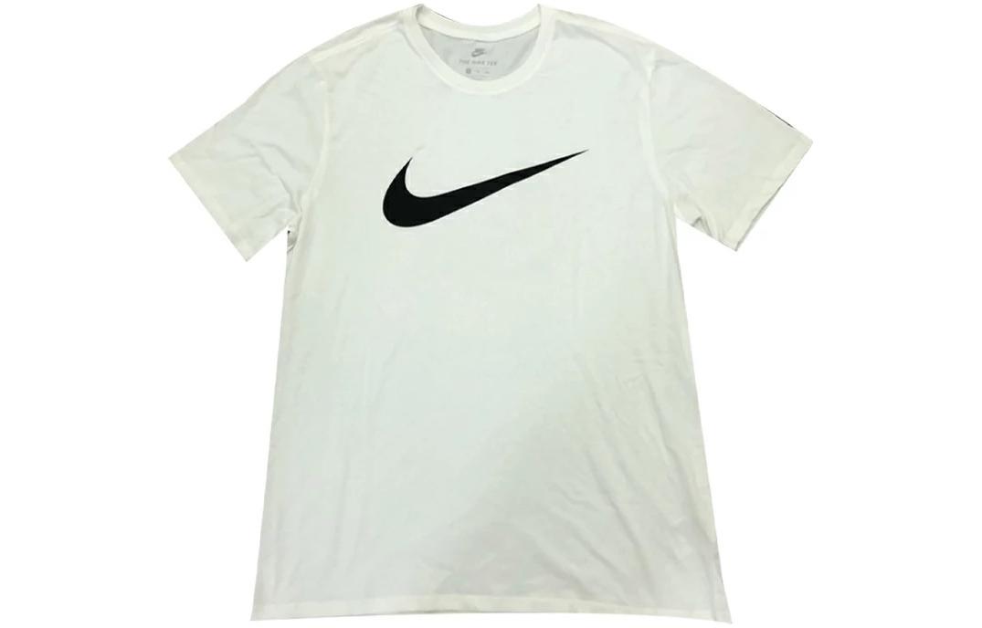 

Nike T Shirts Men s White Crew Neck Moderate Straight Fit 940419-101 XXL