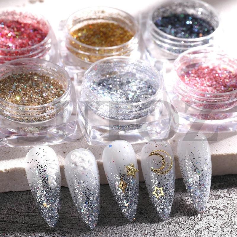 Mixed Color Nail Art Glitter Rhinestone Crystal Gems Jewelry Bead Manicure Decoration Accessories Nail Supplies For Professional