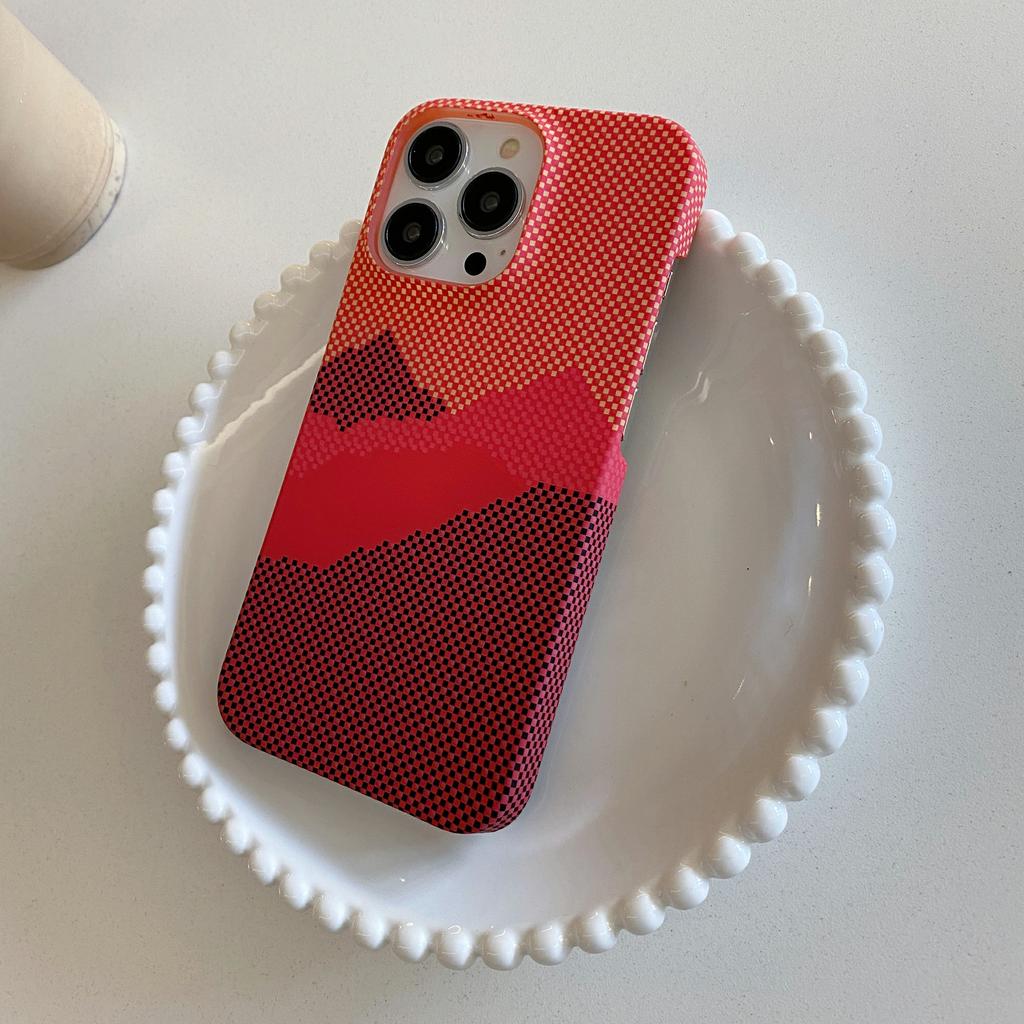 For iPhone 15 Pro Max Case Water Transfer Printing Drop-Proof PC Cell Phone Cover