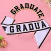 Double Layer Graduation Shoulder Strap Digital Printing Hot Stamped Graduation Crown Gold Edging Party Essential Graduate Sash