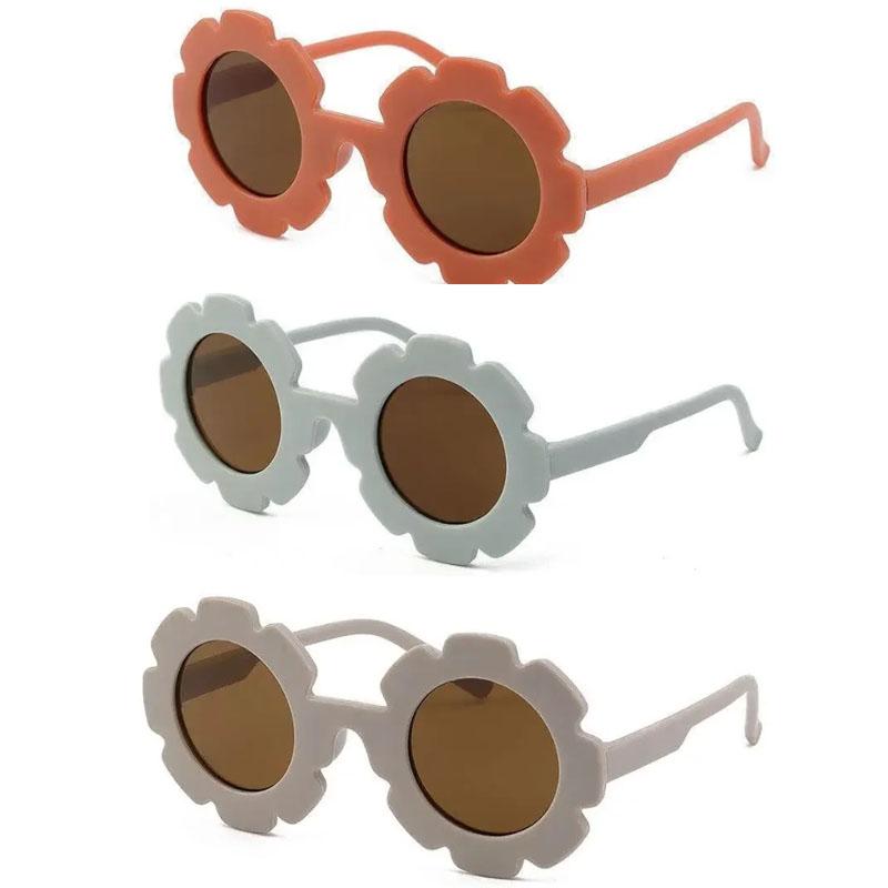 1-3pcs Sun Flower Cute Kids Sunglasses Boy Girls Toddler Lovely Baby Flowers Style Girls Outdoor Children Sunglasses