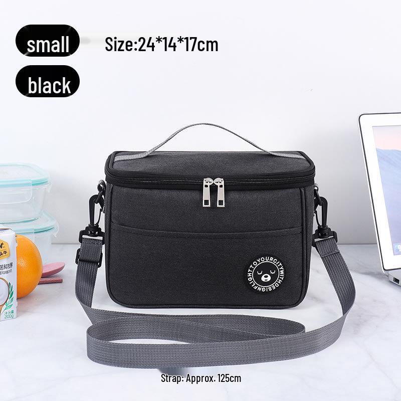 Large Portable Aluminum Foil Insulated Lunch Bag for Picnics and Work