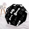 1pc Chess Pieces Automatic Open/close Umbrella, 8-Rib Sturdy Structure, Auto Folding/Opening, Portable Travel Umbrella for Women,178
