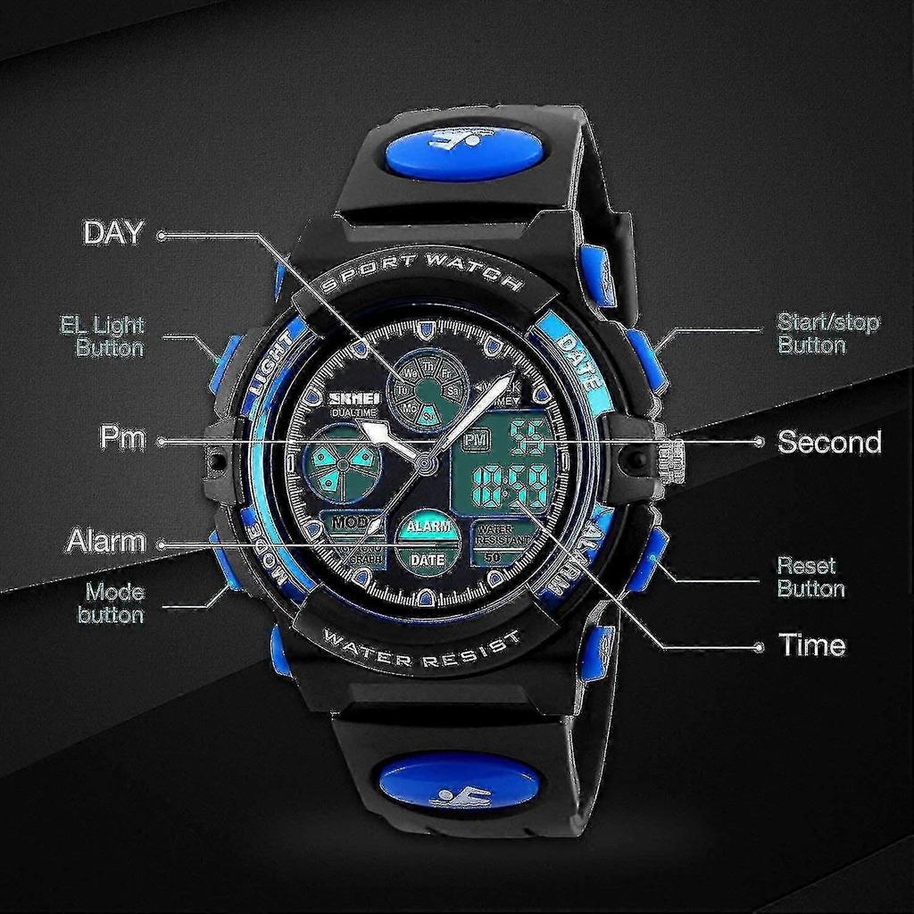 Kids Digital Sport Watch, Boys Girls Waterproof Sports Outdoor Watches Children Casual Electronic Analog Quartz Wrist Watches With