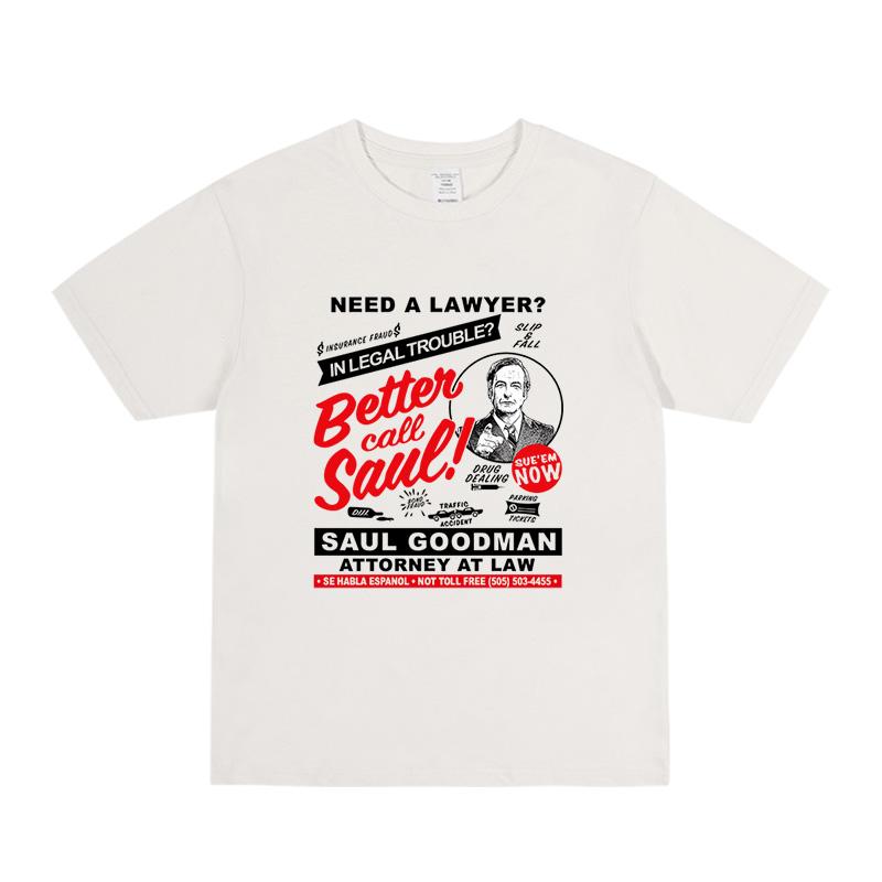 American drama coquettish lawyer Better Call Saul Breaking Bad Tshirt for men and women with the same loose cotton short sleeves