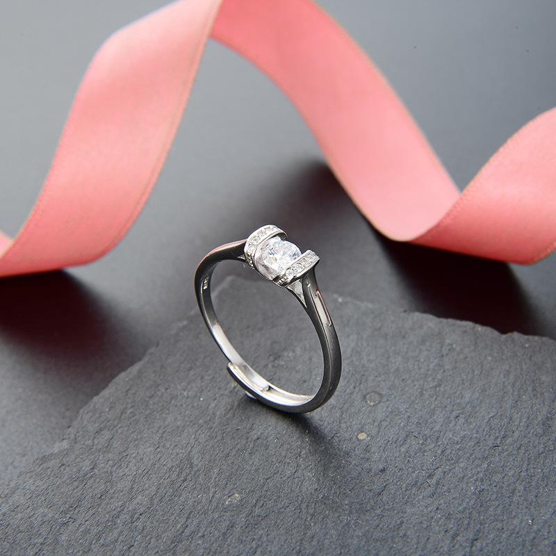 Lindon Classic 925 Inel cu zirconiu din argint Sterling Bijuterii pentru dama Cadou pentru petrecere de nuntă