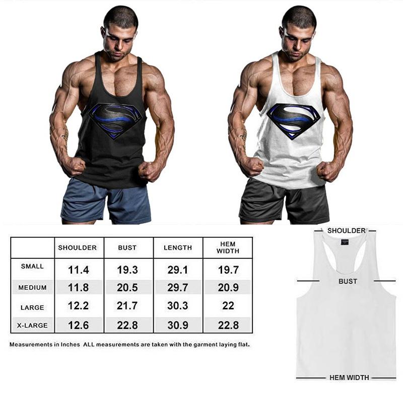 Premium Quality Men Bodybuilding Tank Top Muscle T-shirt With 3d Superman Design