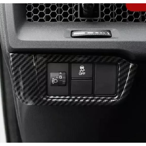 For Honda CRV CR-V 2024 Carbon Fiber Headlight Switch Button Frame Trim