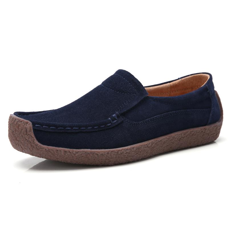 Women Slip On Loafers Shoes For Ballet Flats Ladies Spring Microfiber Retro Flats Shoes Female Spring Moccasins Casual Sneakers