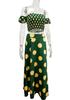 European & American Summer French Bohemian Print Midi Dress Set for Women 2026