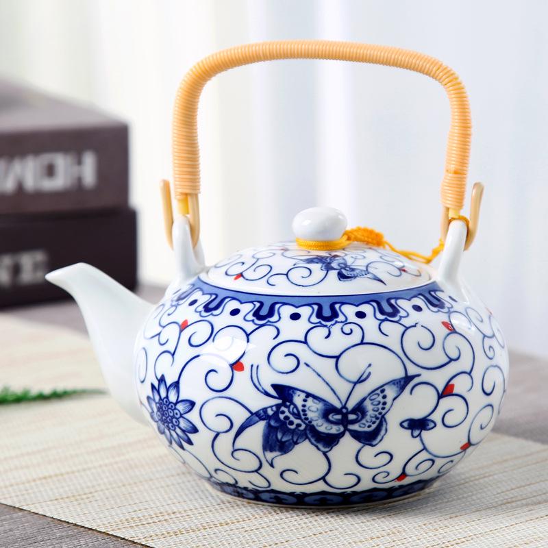 Celadon Gongfu Tea Set: Large Ceramic Teapot for Home or Office Use