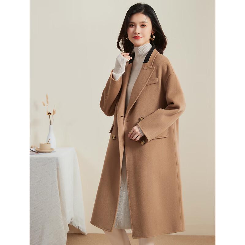 

Women s 100% Merino Wool Double-faced Overcoat M
