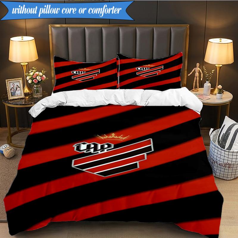 3PCS Athletico Paranaense Printed Soft Bedding Set,Including 1pc Duvet Cover And 2pcs Pillowcases Perfect for Bedroom, Dormitory, Fan gift