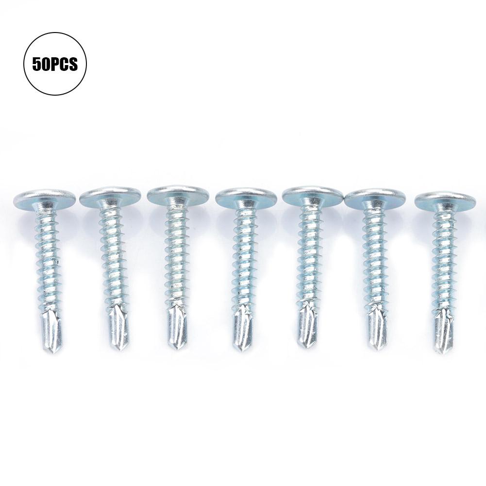 50pcs M4.2 Truss Head Self Drilling Self Tapping Screws Set Drilling Tail Screw (M4.2*19)