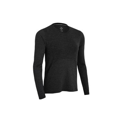 Solid Color Crew Neck Long Sleeve T-Shirt Women Tops Black 1375699-001