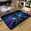 3D Galaxy Light Speed Print Flannel Rug Plush Soft Carpet For Living Room Bedroom Modern Sci Fi Decor Artistic Design