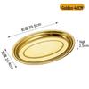 Oval Gold Deep Serving Plate Set