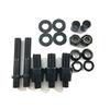 Harley Bullet Left and Right Silver Motorcycle Custom Dress Up Mirrors, Set, Plated, Black, Sportster, XL1200X, XL883L, XL1200N, etc., (Black)