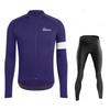 New Rvouei Profession Team Spring Long Sleeve Cycling Jersey Set Men Bicycle Clothes MTB Bike Jersey Bib Pants Kit Ropa Ciclismo