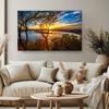 Sunrise Forest Wall Art Canvas Painting Modern Natural Landscape Posters and Prints Wall Pictures for Living Room Home Decor