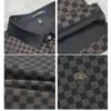 New Seamless Polo Shirt Summer Lapels Plaid Middle-Aged Fashion Fashion Short Sleeve