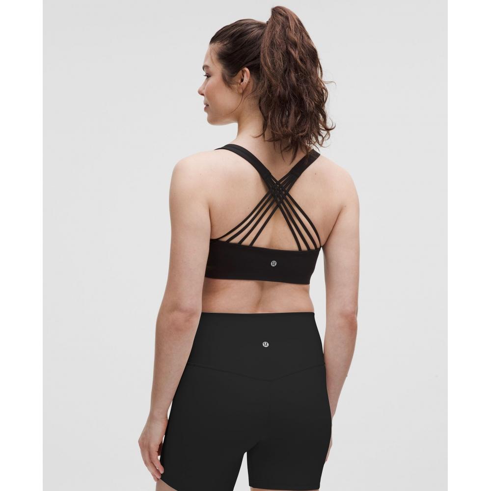 Lullulemon Flexiflex Strappy Yoga Bra *Light Support, D Ddd Cup Blk