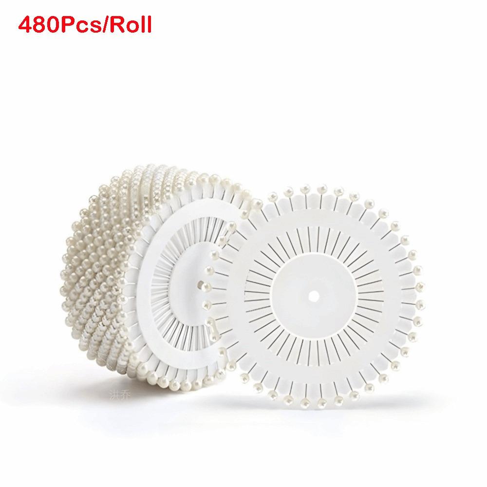 

480PCS Craft Pin Colorful Positioning Pin Large Size Shaping Pearl Pin Pearl Head Dressmaker Pin Sewing белый