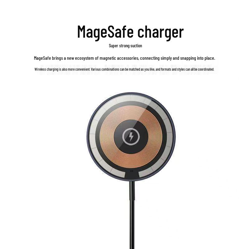 Magnetic 50W Wireless Charger for Apple, Huawei, Samsung, and Android Devices