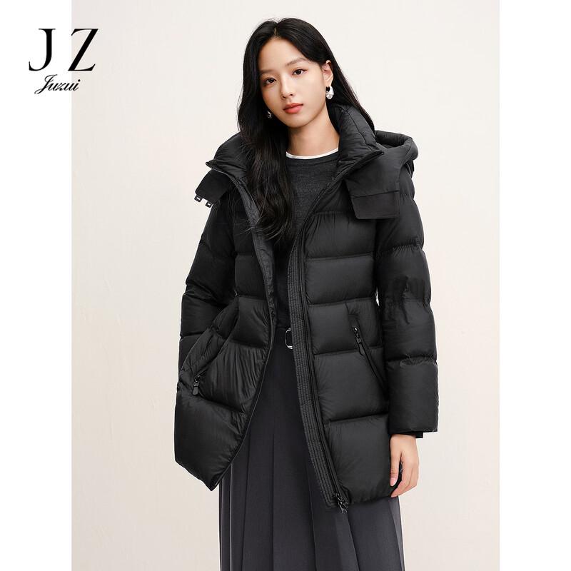 

JUZUI Women s Minimalist Mid-Length Duck Down Jacket L