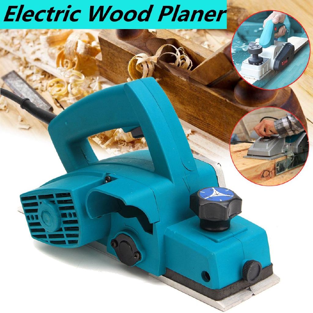 220V 50Hz Powerful Electric Wood Planer Door Plane Hand Held Woodworking Surface 800W
