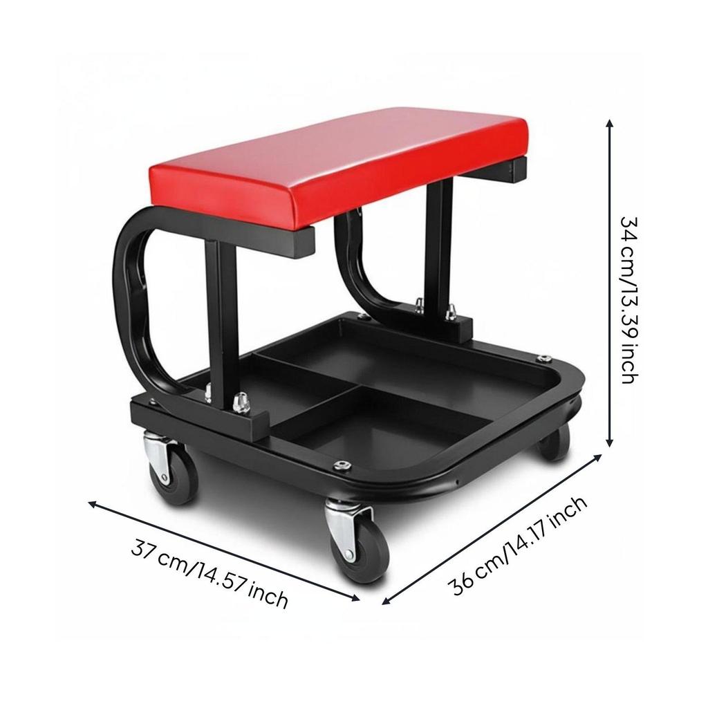 Rolling Technician Seat Versatile Wheeled Thickened Frame Car