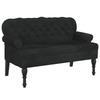 VidaXL Bank mit Rückenlehne Schwarz 119,5x64,5x75 cm Samt