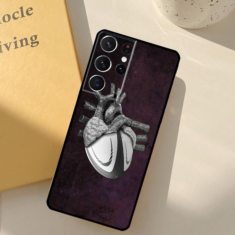 Rugby Football Sport Case For Samsung Galaxy S22 Ultra Note 20 S21 Ultra S9 S10 Note 10 Plus S20 FE Phone Cover