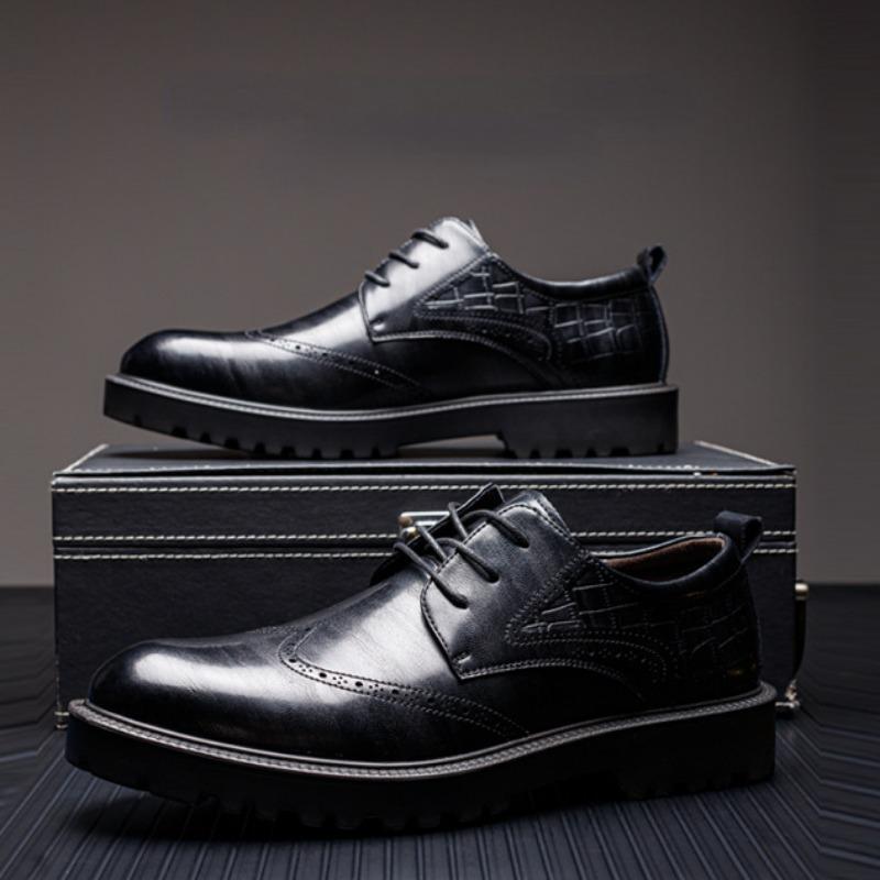 Spring Autumn Men's Formal Business Leather Shoes 2024 New Mens Soft Sole and Soft Face Trend Office Commuter Wedding Shoes Male