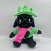 Nová plyšová hračka Ralsei z Deltarune - Měkká plyšová panenka kozy se zelenými brýlemi a růžovým šátkem, Roztomilý plyšák postavy z RPG hry, Dárek pro fanoušky a děti