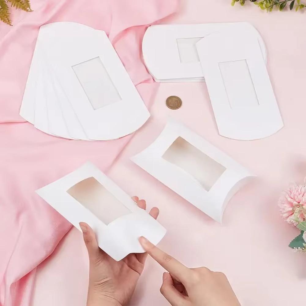 10pcs Kraft Paper Gift Folding Paper Box Wedding Favor Box  Wedding Birthday Party Supplies